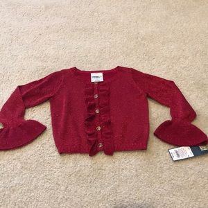 NWT Osh Kosh toddler girls red cardigan